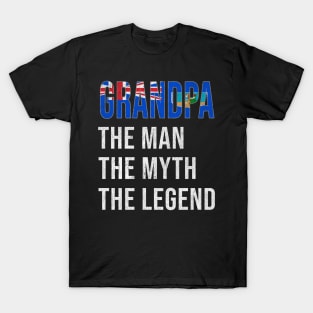 Grand Father Montserratian Grandpa The Man The Myth The Legend - Gift for Montserratian Dad With Roots From  Montserrat T-Shirt